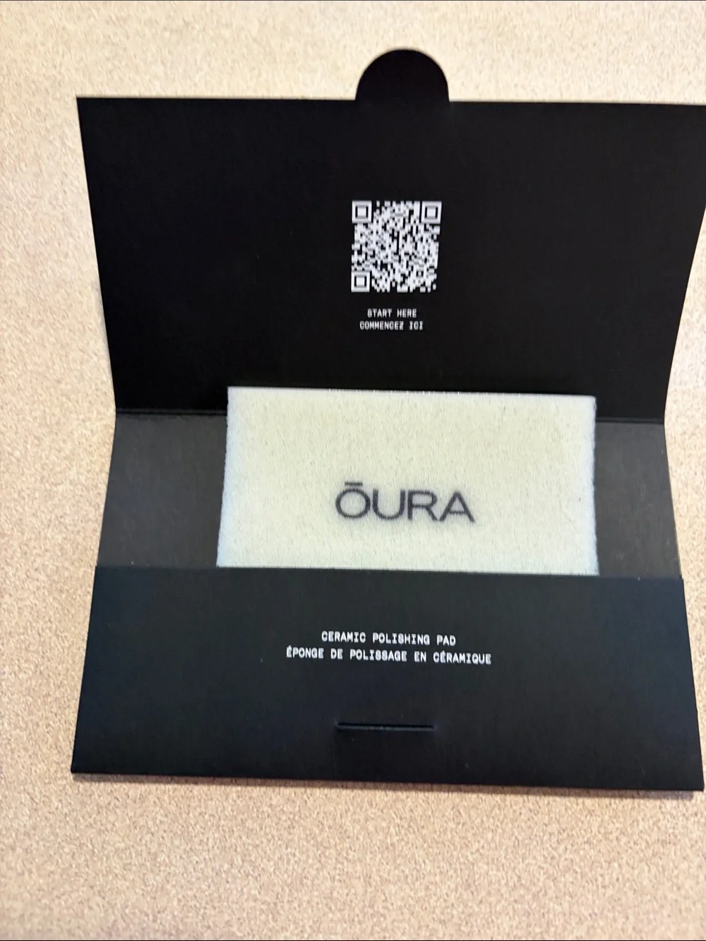 Oura Ceramic Ring with Pale Pink Box and Silver Insert
